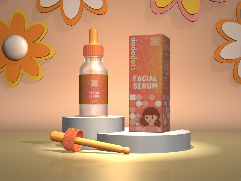 DoDoDots Sunset Serum 3D render